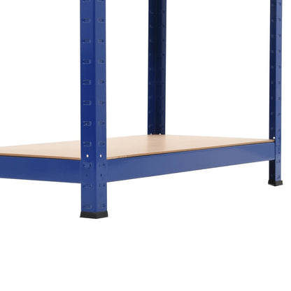 Berkfield Storage Shelves 2 pcs Blue 80x40x160 cm Steel and MDF