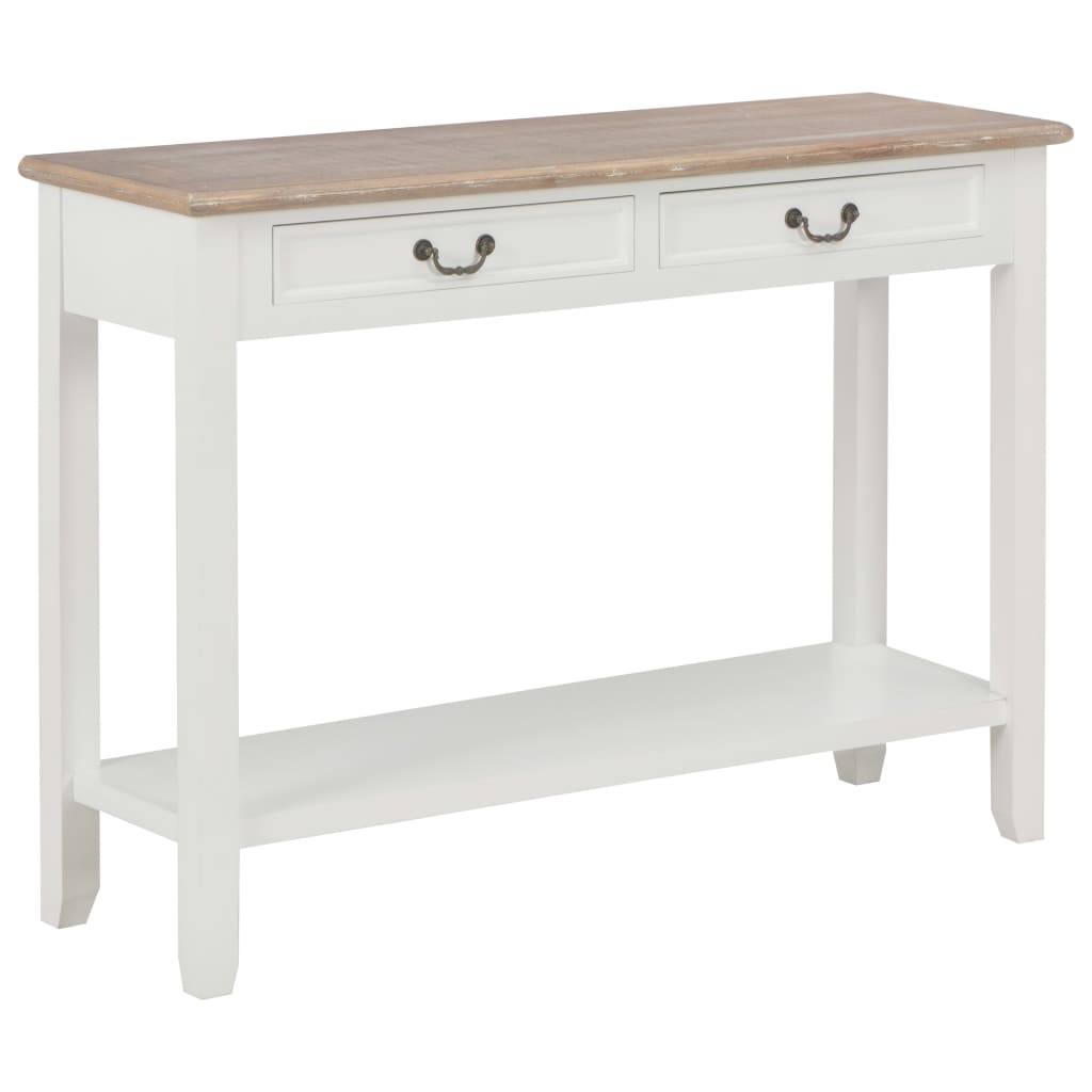 Berkfield Console Table White 110x35x80 cm Wood