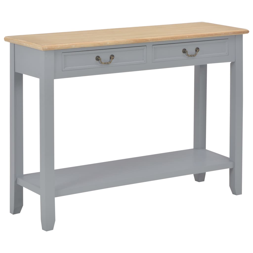 Berkfield Console Table Grey 110x35x80 cm Wood