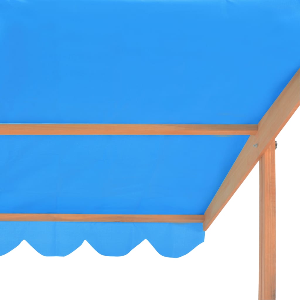 Berkfield Sandbox with Adjustable Roof Fir Wood Blue UV50