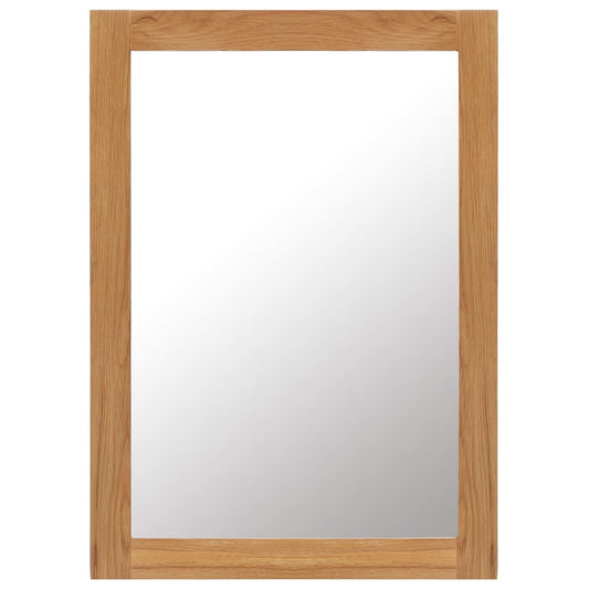 Berkfield Mirror 50x70 cm Solid Oak Wood