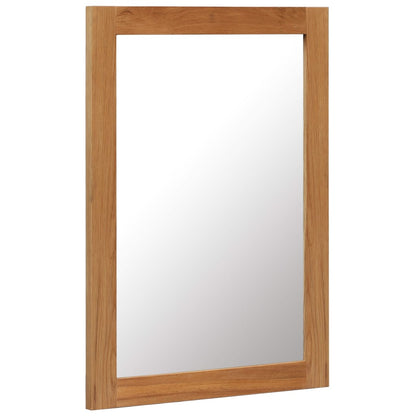 Berkfield Mirror 50x70 cm Solid Oak Wood
