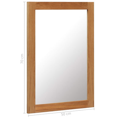 Berkfield Mirror 50x70 cm Solid Oak Wood