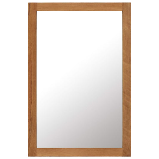Berkfield Mirror 60x90 cm Solid Oak Wood