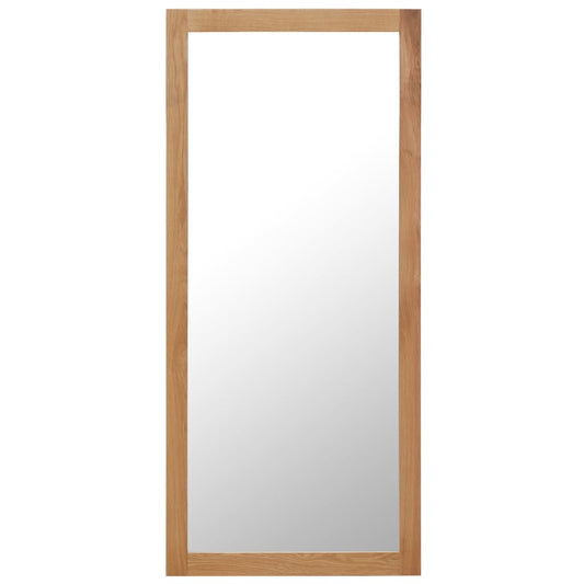 Berkfield Mirror 50x140 cm Solid Oak Wood