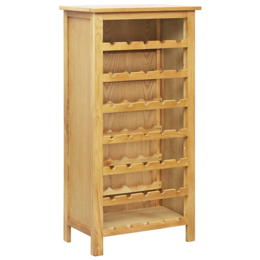 Berkfield Wine Cabinet 56x32x110 cm Solid Oak Wood