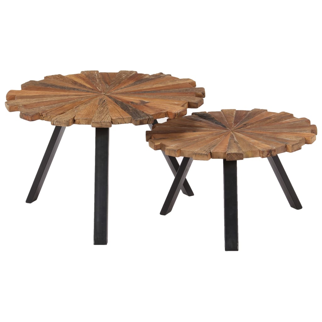 Berkfield Coffee Tables 2 pcs Solid Reclaimed Wood