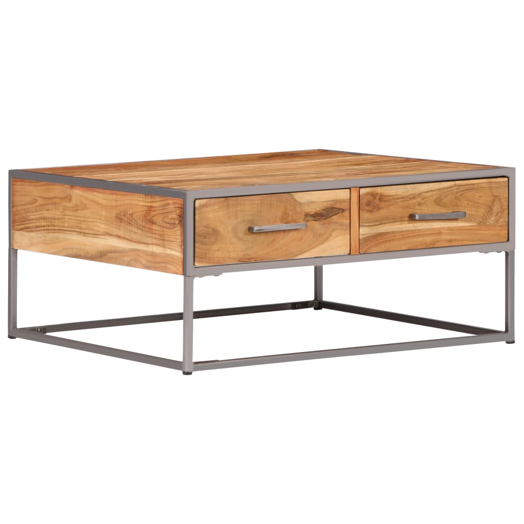 Berkfield Coffee Table 75x75x35 cm Solid Acacia Wood