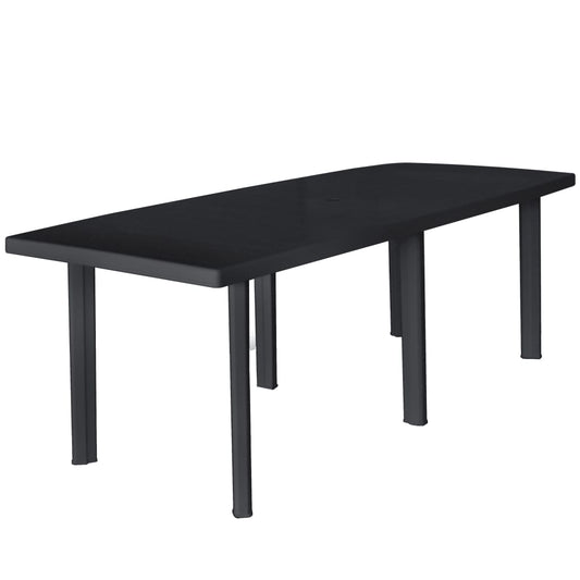 Berkfield Garden Table Anthracite 216x90x72 cm Plastic