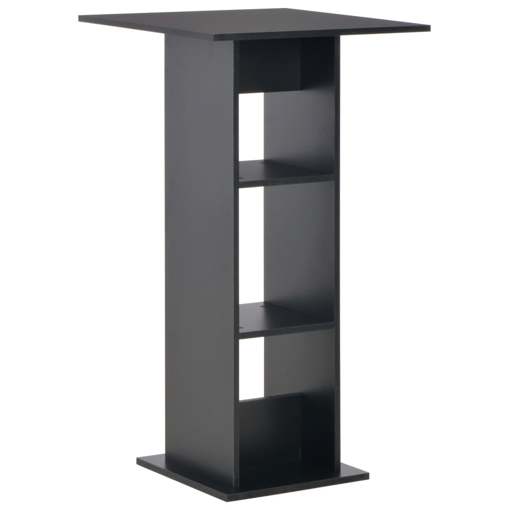 Berkfield Bar Table Black 60x60x110 cm