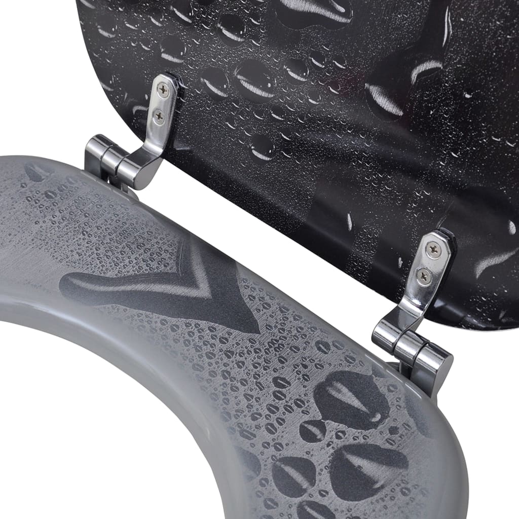 Berkfield Toilet Seats with Lids 2 pcs MDF Water