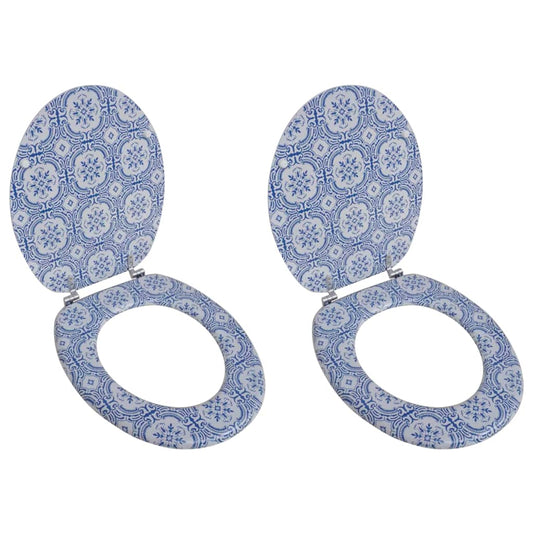 Berkfield Toilet Seats with Lids 2 pcs MDF Porcelain