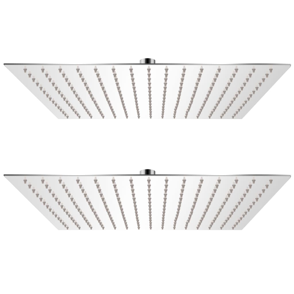 Berkfield Rain Shower Head 2 pcs Stainless Steel 40x40 cm