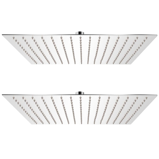 Berkfield Rain Shower Head 2 pcs Stainless Steel 40x40 cm