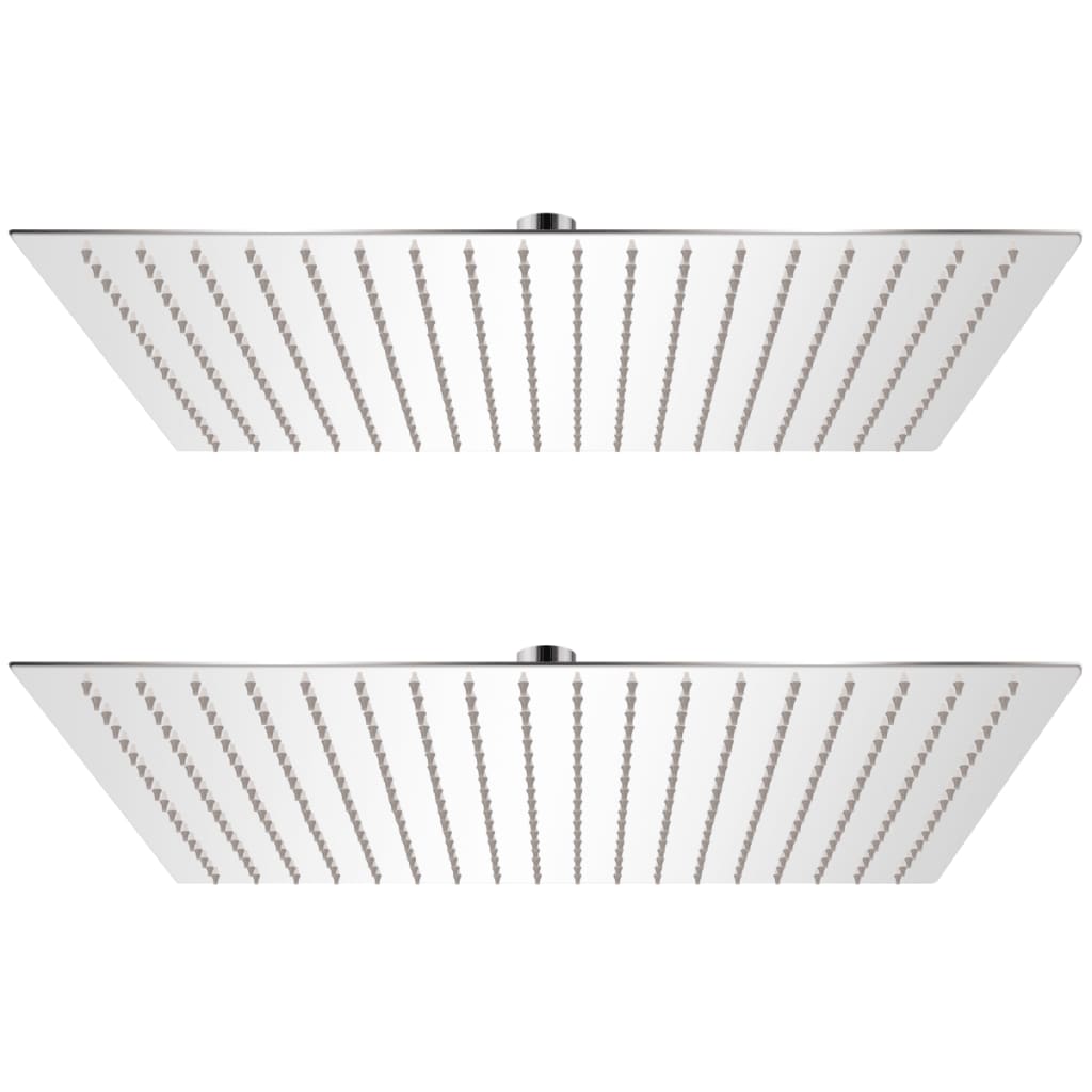 Berkfield Rain Shower Head 2 pcs Stainless Steel 50x50 cm