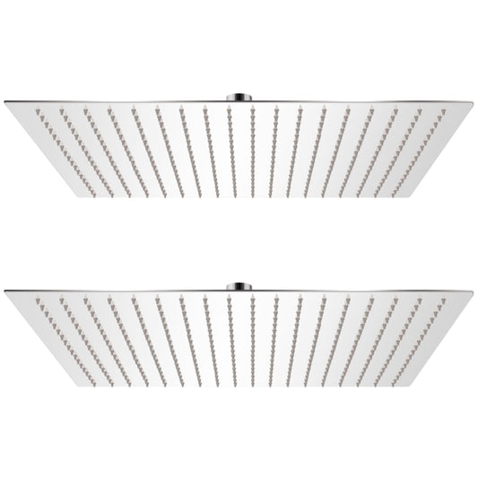 Berkfield Rain Shower Head 2 pcs Stainless Steel 50x50 cm