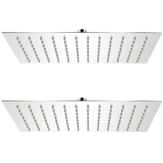Berkfield Rain Shower Head 2 pcs Stainless Steel 20x30 cm