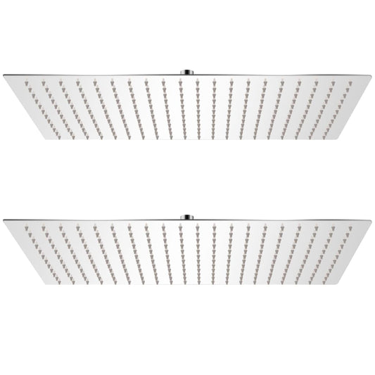 Berkfield Rain Shower Head 2 pcs Stainless Steel 30x50 cm