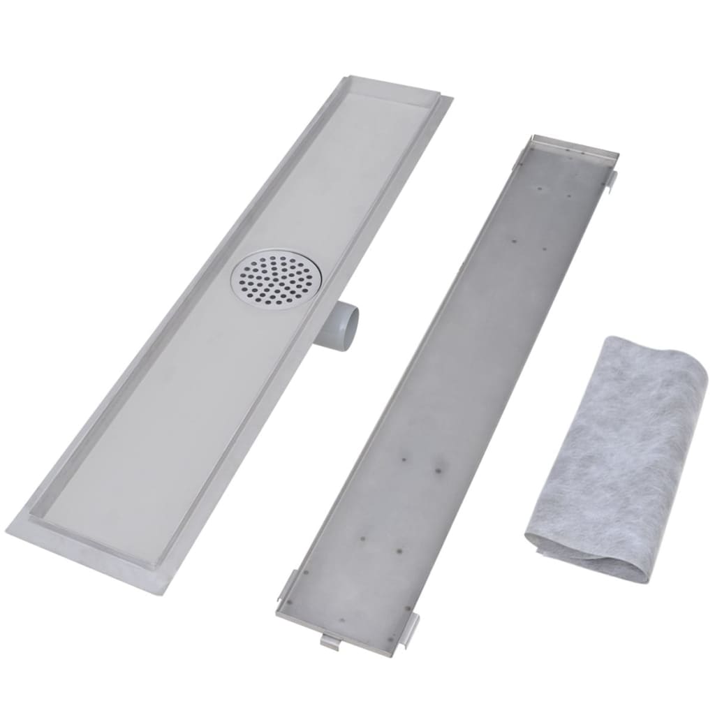 Berkfield Linear Shower Drain 2 pcs 730x140 mm Stainless Steel