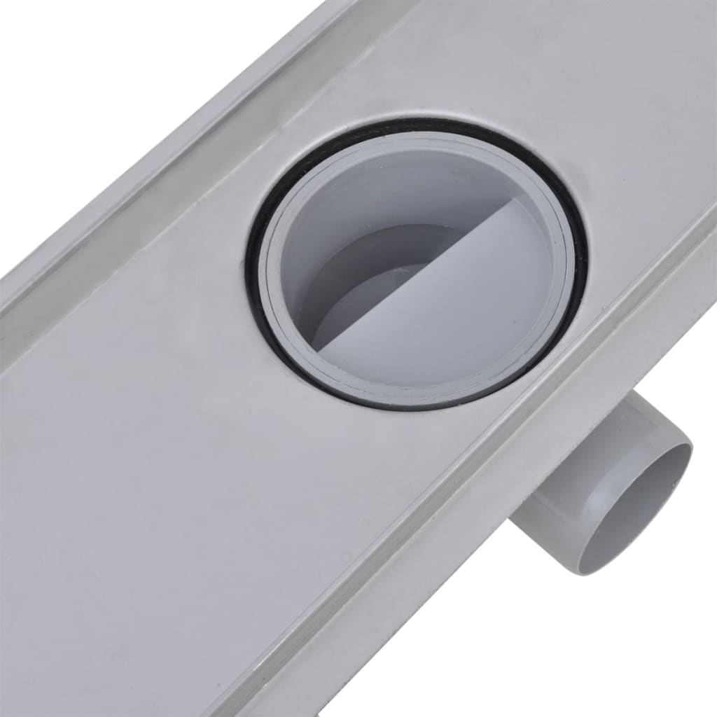 Berkfield Linear Shower Drain 2 pcs 730x140 mm Stainless Steel