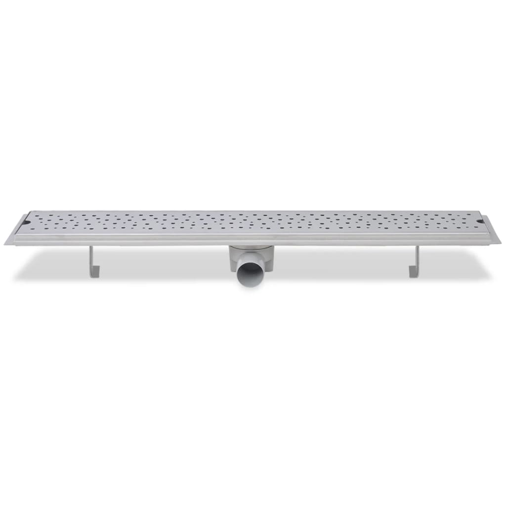 Berkfield Linear Shower Drain 2 pcs Bubble 830x140 mm Stainless Steel
