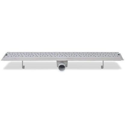Berkfield Linear Shower Drain 2 pcs Bubble 830x140 mm Stainless Steel