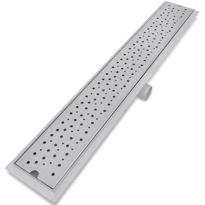 Berkfield Linear Shower Drain 2 pcs Bubble 830x140 mm Stainless Steel