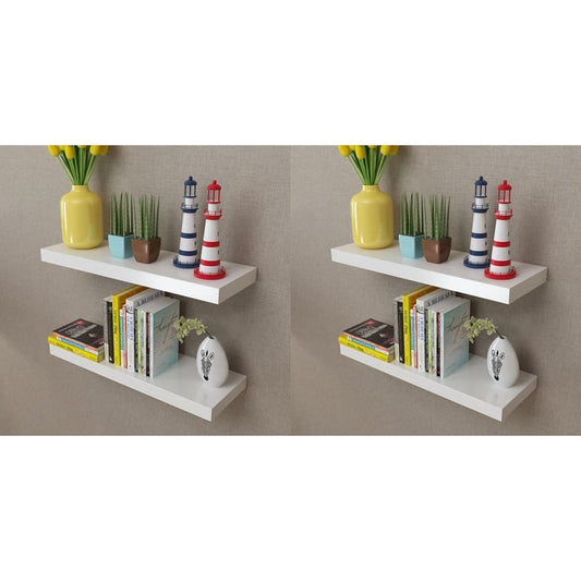 Berkfield Wall Shelves 4 pcs White 60 cm