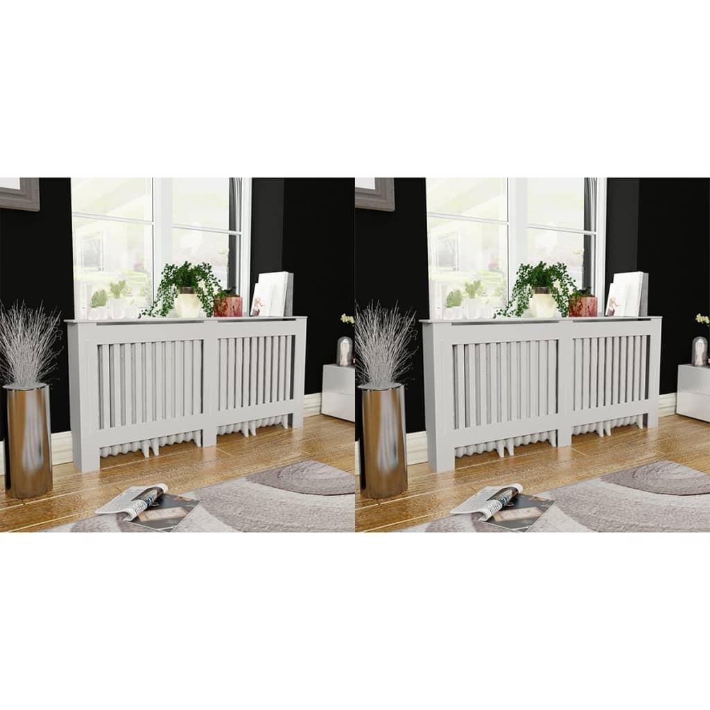 Berkfield Radiator Covers 2 pcs White MDF 172 cm