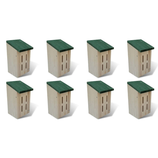 Berkfield Butterfly Houses 8 pcs Wood 14x15x22 cm