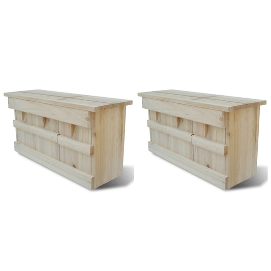 Berkfield Sparrow Houses 2 pcs Wood 44x15.5x21.5 cm