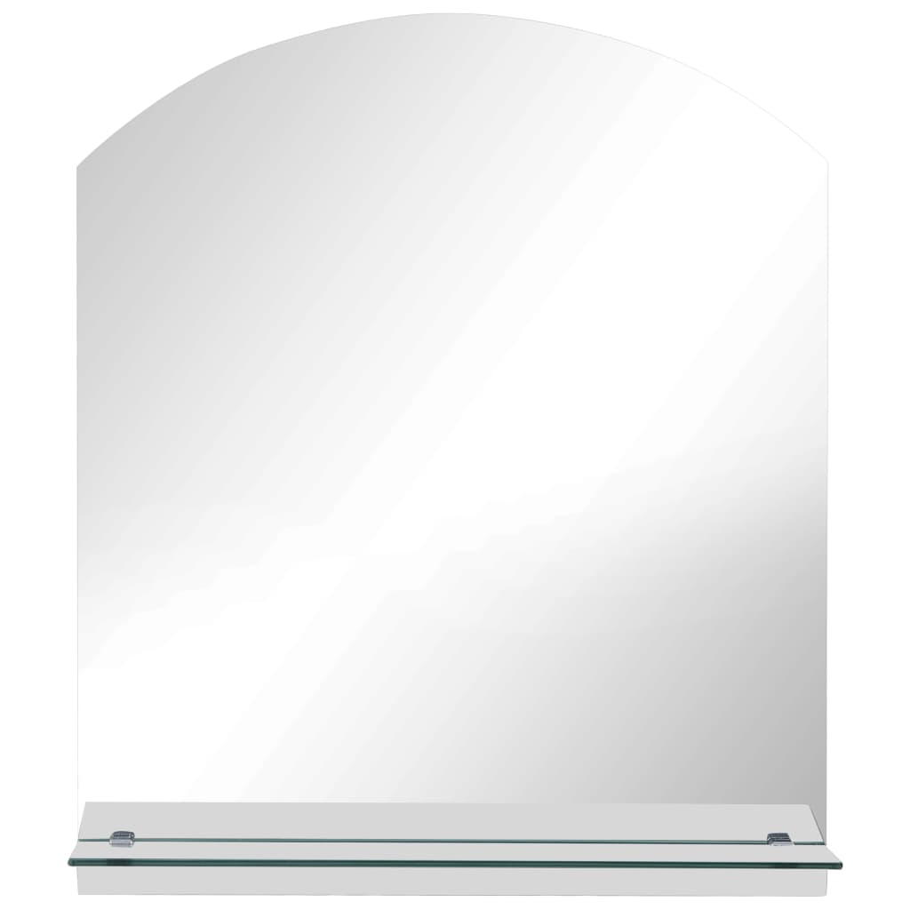 Berkfield Wall Mirror with Shelf 30x50 cm Tempered Glass