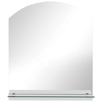 Berkfield Wall Mirror with Shelf 30x50 cm Tempered Glass