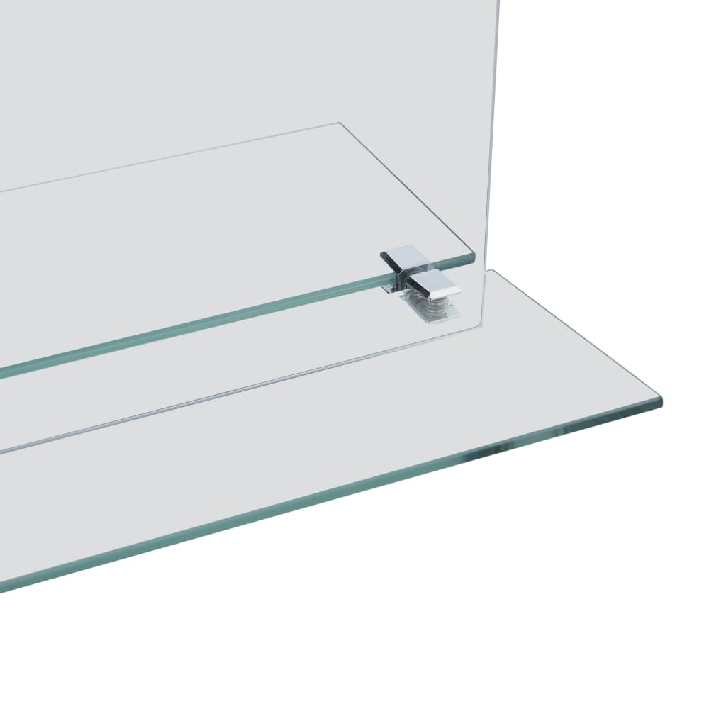 Berkfield Wall Mirror with Shelf 30x50 cm Tempered Glass