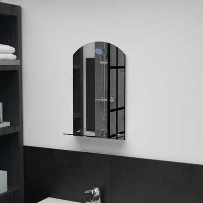 Berkfield Wall Mirror with Shelf 30x50 cm Tempered Glass