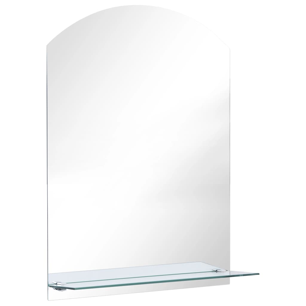 Berkfield Wall Mirror with Shelf 50x70 cm Tempered Glass