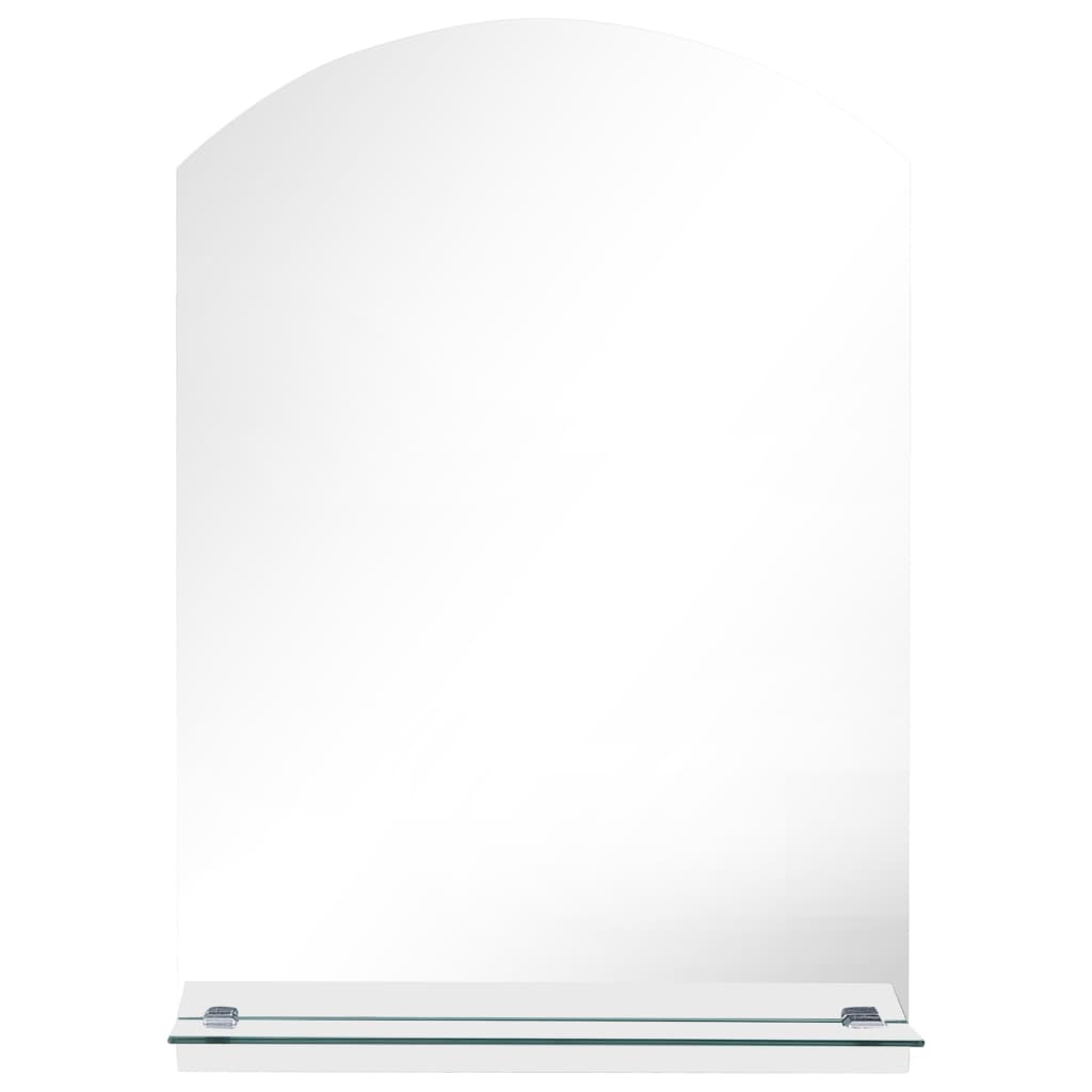 Berkfield Wall Mirror with Shelf 50x70 cm Tempered Glass