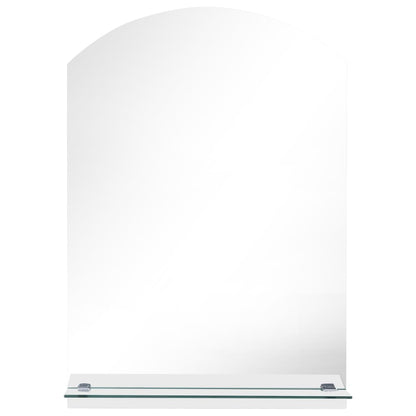 Berkfield Wall Mirror with Shelf 50x70 cm Tempered Glass