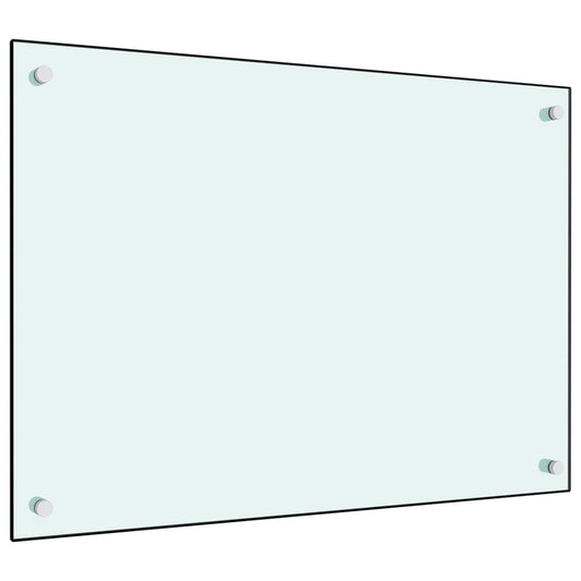 Berkfield Kitchen Backsplash White 70x50 cm Tempered Glass