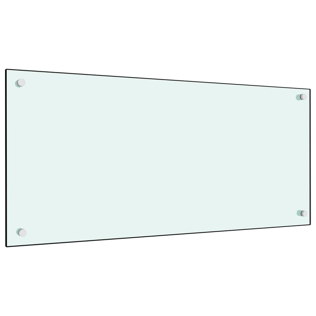 Berkfield Kitchen Backsplash White 90x40 cm Tempered Glass