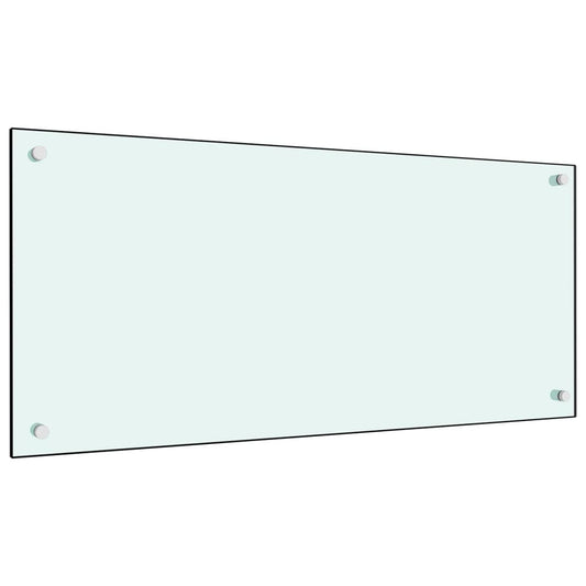 Berkfield Kitchen Backsplash White 90x40 cm Tempered Glass