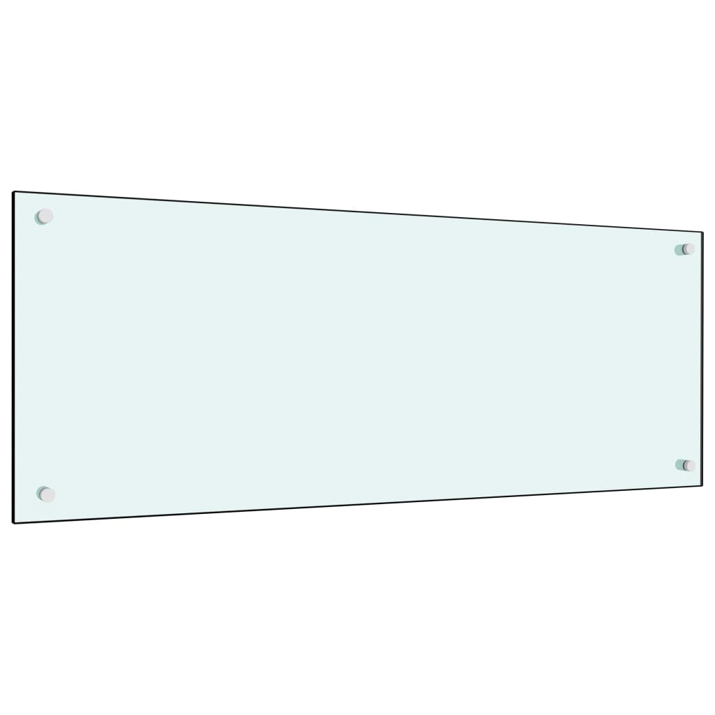 Berkfield Kitchen Backsplash White 100x40 cm Tempered Glass