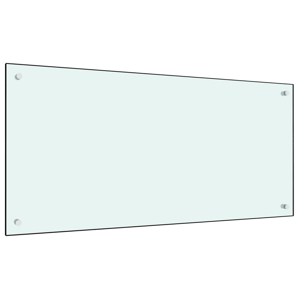 Berkfield Kitchen Backsplash White 100x50 cm Tempered Glass