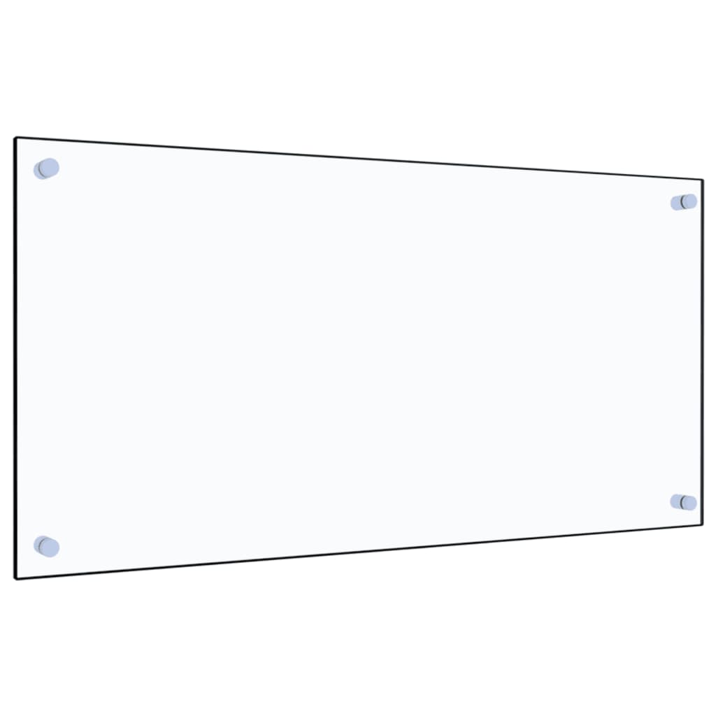 Berkfield Kitchen Backsplash Transparent 80x40 cm Tempered Glass