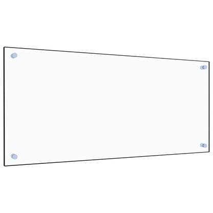 Berkfield Kitchen Backsplash Transparent 90x40 cm Tempered Glass