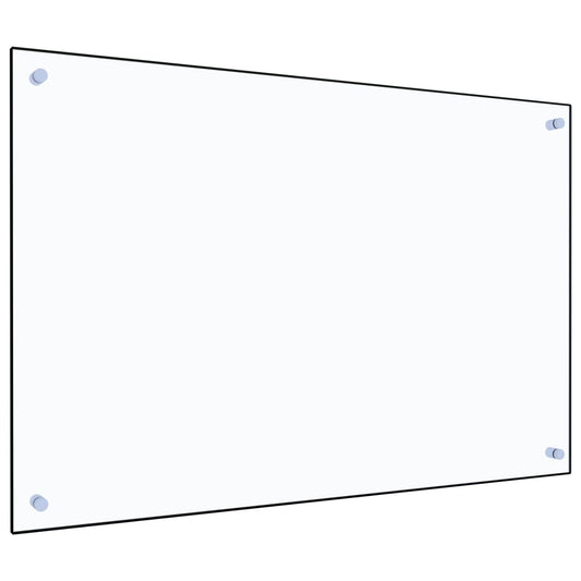 Berkfield Kitchen Backsplash Transparent 90x60 cm Tempered Glass