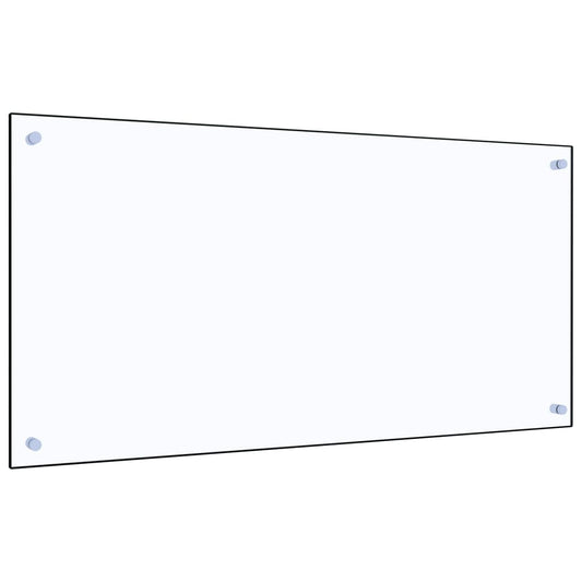 Berkfield Kitchen Backsplash Transparent 100x50 cm Tempered Glass