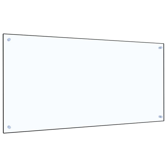 Berkfield Kitchen Backsplash Transparent 120x60 cm Tempered Glass