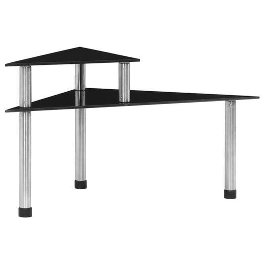 Berkfield Kitchen Shelf Black 49.5x35x26 cm Tempered Glass