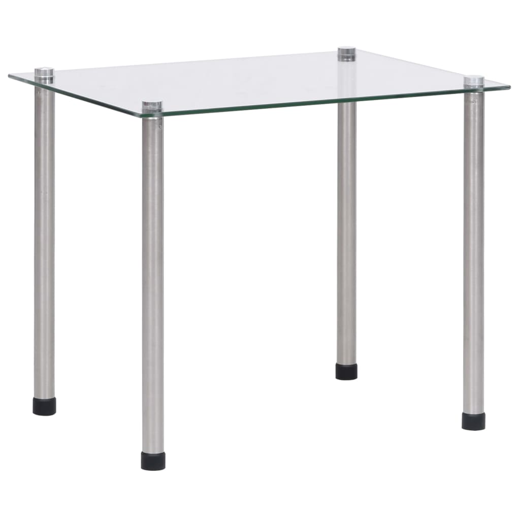 Berkfield Nesting Tables 3 pcs Transparent Tempered Glass